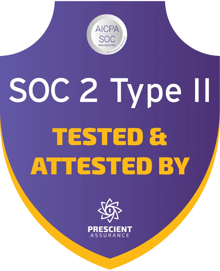 SOC 2 Type II - Tested & Attested by Prescient Assurance